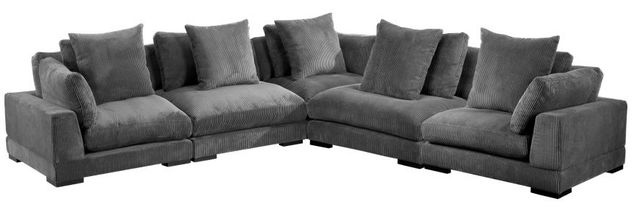 Moe’s Home Collection Tumble Classic 5-Piece Charcoal L-Shaped Modular Sectional-0