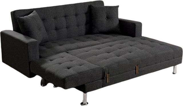 Milton Greens Stars 2-Piece Black Reversible Sectional Sofa Bed-0