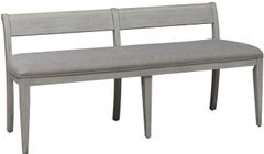 Liberty Furniture Farmhouse Reimagined Antique White Upholstered Bench