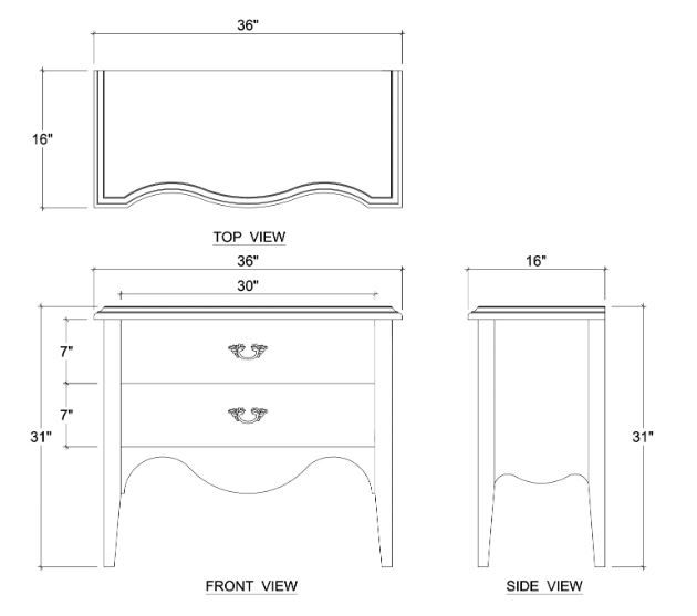 Bramble Customizable Normandy Nightstand-1