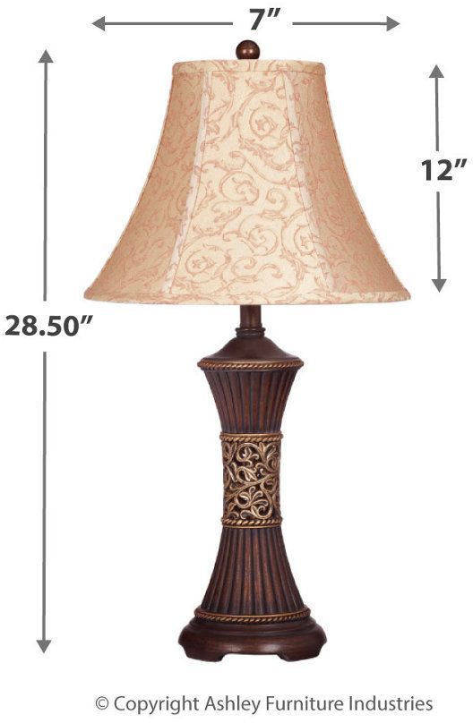 Signature Design by Ashley® Mariana Set of 2 Bronze Poly Table Lamps-1