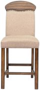ACME Furniture Maurice 2-Piece Beige/Oak Counter Chair Set-1