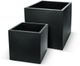 Le Present Betona Kube Black 18" Planter-1