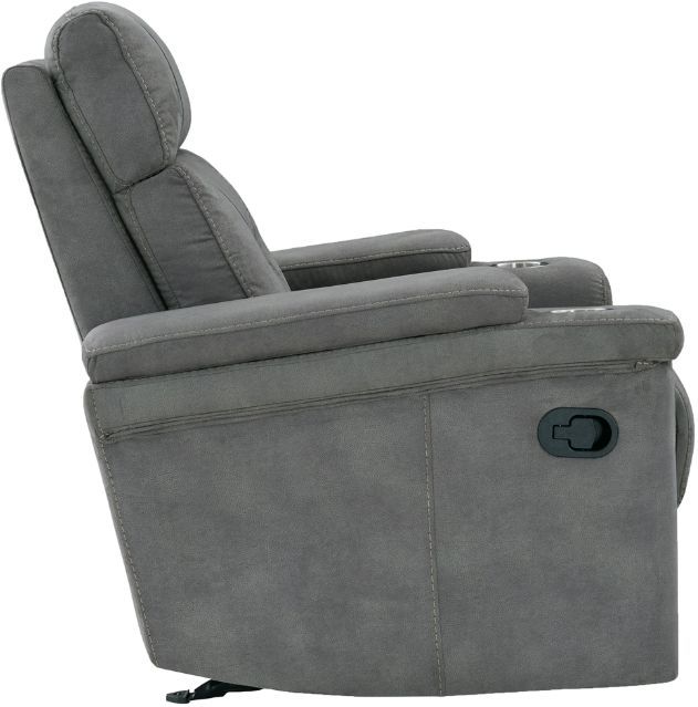 Parker House® Diesel Cobra Grey Manual Glider Recliner-2