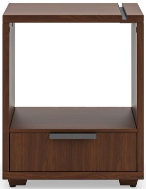 front view of the homestyles® Merge Brown Nightstand