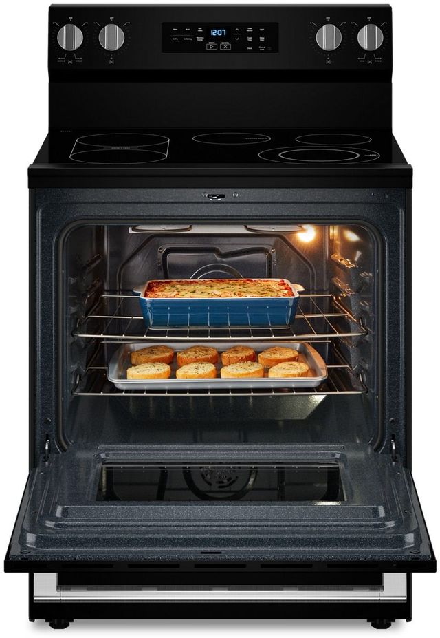 Maytag® 30" Black Freestanding Electric Range with No Preheat Air Fry and Air Baking-2