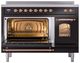 Ilve® Nostalgie II Series 48" Glossy Black Pro Style Induction Range-1