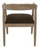 International Furniture Direct Natural Teca Stained White Arm Chair-4