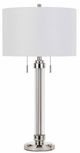 Cal® Lighting & Accessories Montilla Chrome/White Table Lamp-0