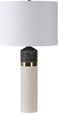 Lampe de table Kaitlyn Terrazo tacheté noir et blanc de Renwil®