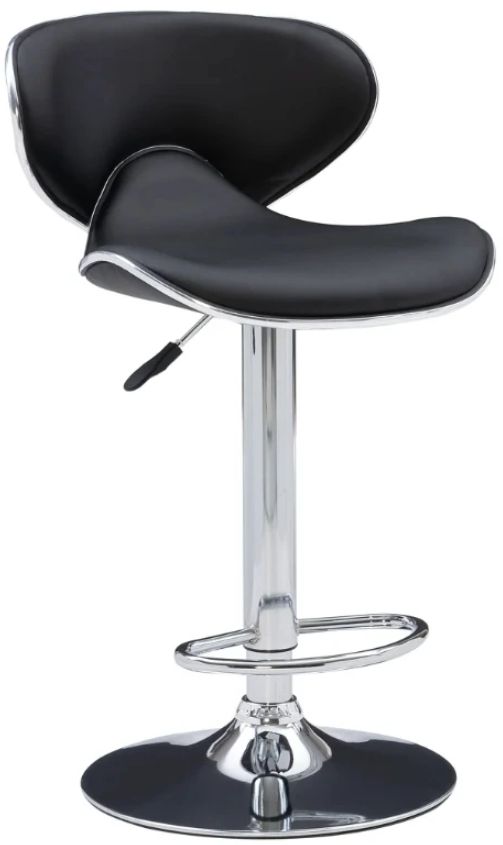 Powell® Beldon Black/Chrome Adjustable Stool-0