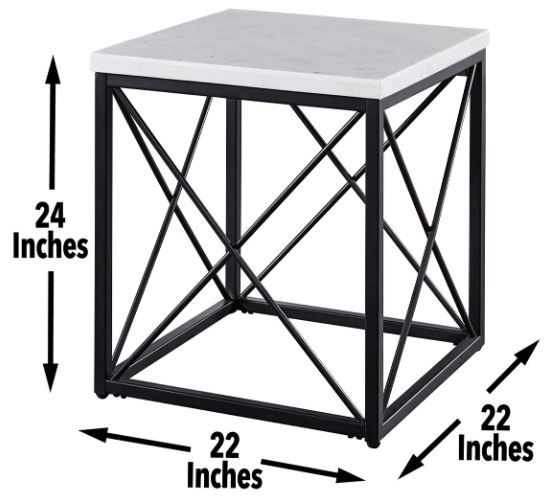 Steve Silver Co. Skyler 3-Piece White Occasional Table with Black Base Set-3
