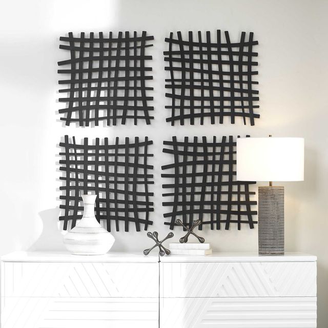 Uttermost® Gridlines Matte Black Wall Decor-1