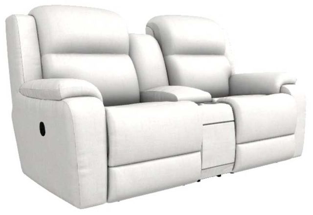 La-Z-Boy® Dorian Cream Manual Reclining Loveseat with Console-0