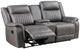 New Classic® Home Furnishings Enzo Gray Dual Manual Reclining Loveseat-3