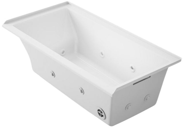 KOHLER® Underscore® White 60" x 30" Drop-In/Alcove Heated Whirlpool Bath - Right Drain-0