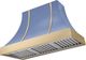 AGA Cascade 36" Carnaby Blue Wall Mounted Range Hood  with Brushed Brass Trim-0