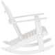 Linon Adirondack White Wooden Outdoor Rocking Chair-2