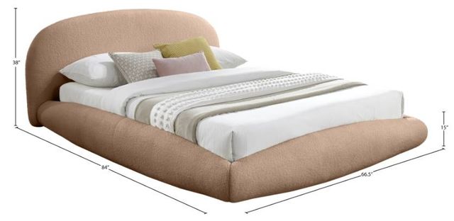 Meridian Furniture Genesis Beige Full Upholstered Floating Panel Bed-3