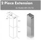 ZLINE 71" Stainless Steel Chimney Extension -1