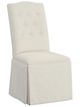 Fairfield® Customizable Entree Dining Camel Tall Back Skirted Dining Chair with Tobacco Legs and Buttons-0