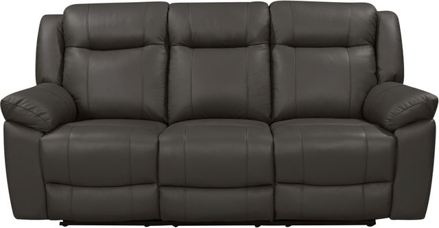 New Classic® Home Furnishings Taggart Gray Dual Reclining Sofa-1