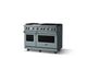 Viking® 5 Series 48" Novembery Sky Pro Style Gas (NG) Range with Polished Chrome Trim-2
