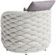 Zuo® Modern Coral Reef Gray/White Aluminum/Olefin Outdoor Accent Chair-5