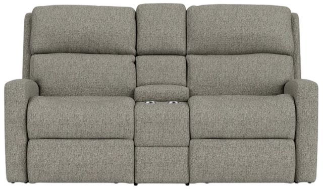 Flexsteel® Customizable Catalina Power Reclining Loveseat with Console and Power Headrests-1