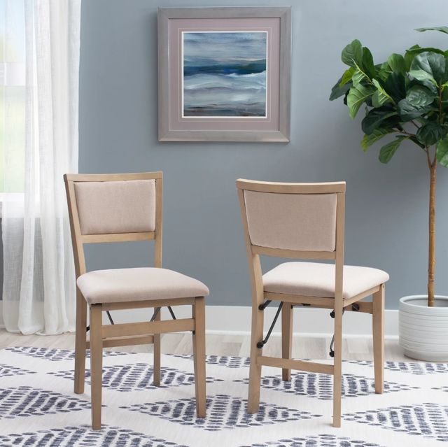 Linon Keira 2-Piece Gray Wash Folding Chair Set-1