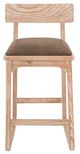 International Furniture Direct Balam Gunmetal/Stained White Upholstered Barstool-2