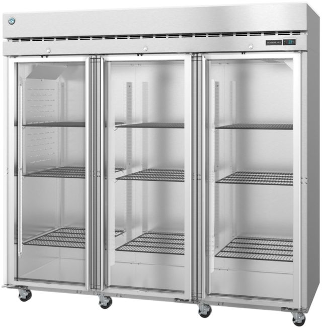 Hoshizaki Steelheart® 83" 79 Cu. Ft. Stainless Steel Three Section Commercial Refrigerator with Lock-2