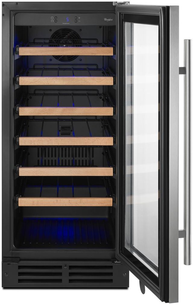 Whirlpool® 15" Stainless Steel Wine Cooler-1