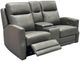 Flexsteel® Maxwell Cinder Leather Power Reclining Loveseat with Console-1