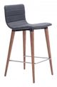 Zuo® Jericho Gray Set of 2 Bar Chair-0