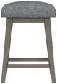 HH2 Home Uniquely Yours Graphite/Gray Wash Square Backless Adjustable Swivel Stool-3