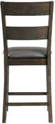 Elements International Mango Dark Brown/Dark Gray Counter Side Chair-2