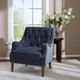 Olliix by Madison Park Qwen Navy Button Tufted Accent Chair-4