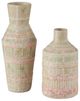 Currey & Company 2-Piece Cream/Green Riso Vase Set-0