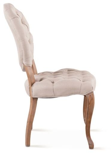 Home Trends & Design Upholstered Dining Off-White Linen Penelope Dining Chair-1