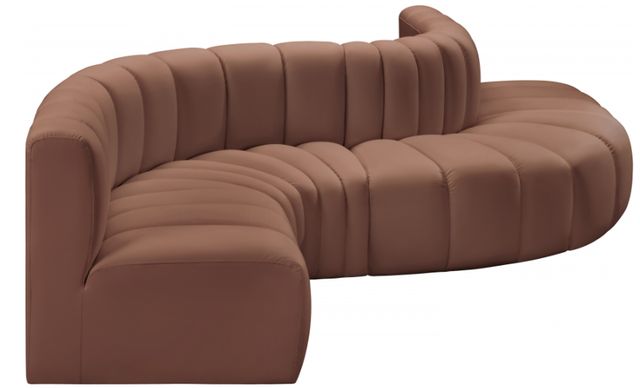 Meridian Furniture Arc 6-Piece Cognac Leather Sectional-1
