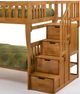 Night & Day Furniture™ Peppermint Medium Oak Twin/Twin Stair Bunk Bed-1
