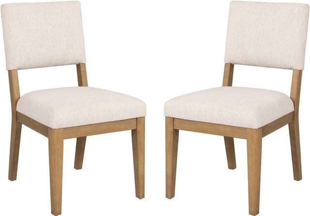 Flexsteel® Millwork 2-Piece Off-White/Umber Dining Side Chair Set-0