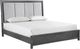 New Classic® Home Furnishings Odessa Charcoal/White California King Upholstered Panel Bed-0