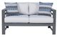Signature Design by Ashley® Amora Charcoal Gray Fabric/Steel Outdoor Loveseat-1
