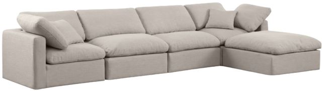 Meridian Furniture Indulge 5-Piece Beige Modular Sectional-0