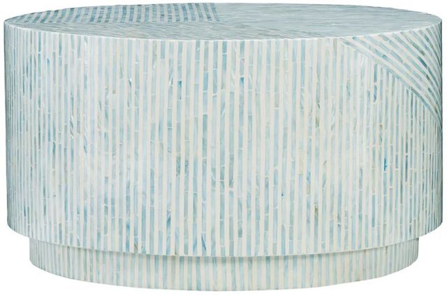 Linon Capiz Blue/Gray Coffee Table-0