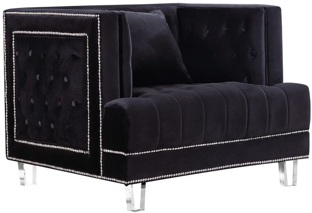 Meridian Furniture Lucas Black Velvet Chair-0