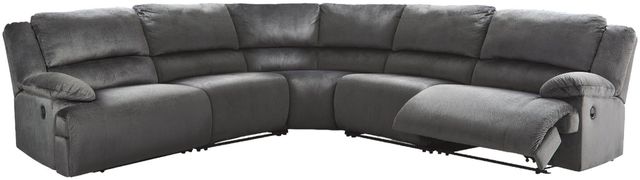 Signature Design by Ashley® Clonmel 5-Piece Charcoal Power Reclining Sectional with Armless Chairs-0