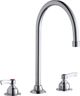 Elkay Chrome 8" Centerset Concealed Deck Faucet with 8" Gooseneck Spout and 2" Lever Handles-0